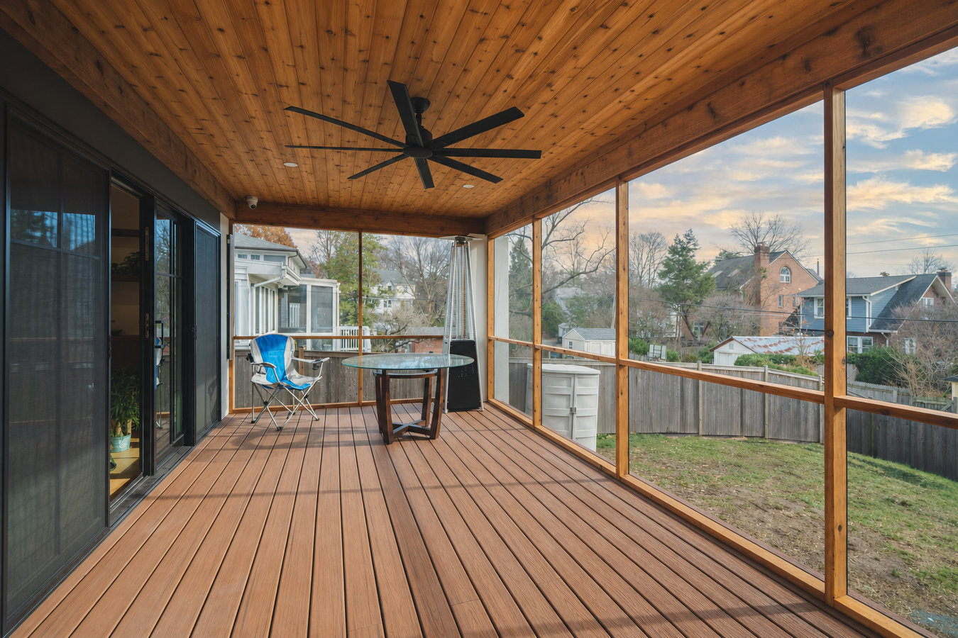 Screened-in porches and screened decks